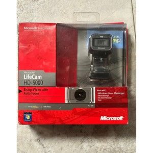 Microsoft LifeCam HD 5000 720p HD webcam -Black NOS